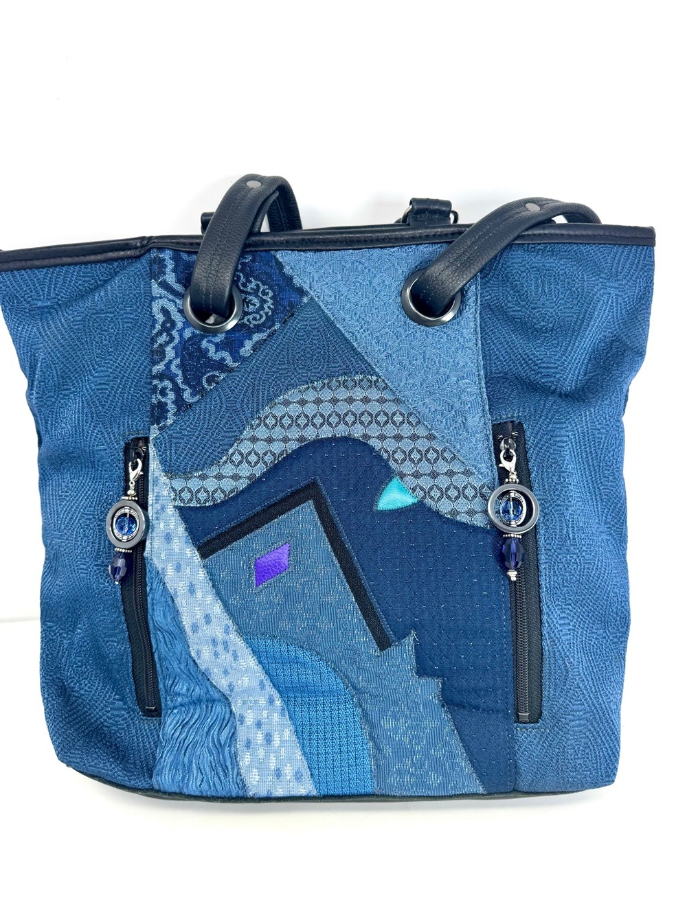 Carson Rogers Carogi Convertible Patchwork Handbag Tote Backpack Excellent Cond
